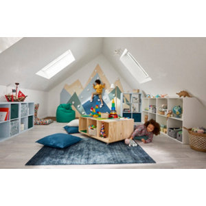 Kit dressing blanc sous pentes "Dom"- H. 67/90 x L. 120 x P. 48 cm