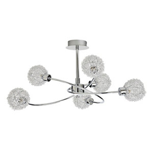 Plafonnier 6 spots métal design "Caelus" H. 30 x Ø 62 cm