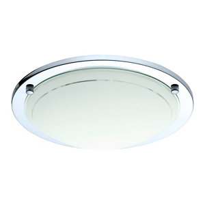 Plafonnier rond chrome