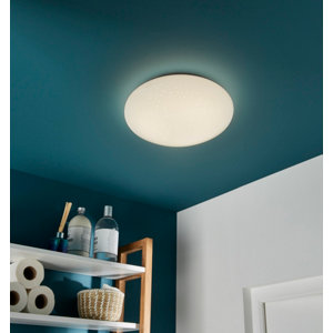 Plafonnier blanc rond LED intégrée "Leto" Ø25 cm