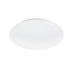 Plafonnier blanc rond LED intégrée "Leto" Ø25 cm