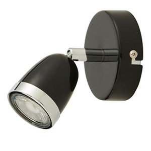 Spot 1 lumière apheliotes noir gu10 (guib1rb)