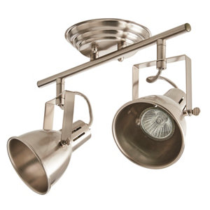 SPOT 2 LUMIÈRES ALU BROSSE GU10 (ASTERION G111102-2S)