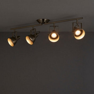 Spot 4 lumières Alu brossé GU10 (Asterion G111102-4S)