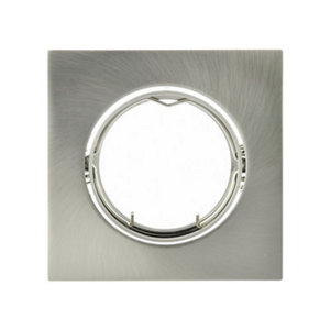 Anneau carré orientable alu brosse pour spot diamètre 8,5 cm