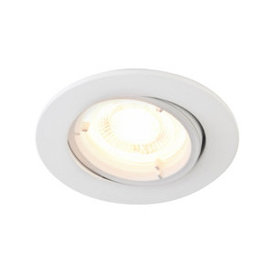 Spot orientable LED intégrée IP20 - Blanc 