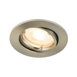 Spot orientable chrome brossé led intégrée IP20