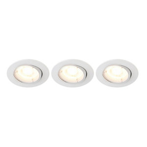 Lot de 3 spots orientables LED - Blanc