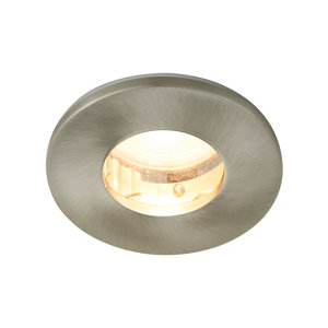 Spot à tête fixe chrome brossé