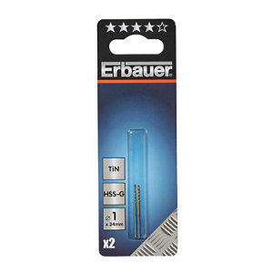Lot de 2 forets métaux tin 1 x 34 mm - DRL93375