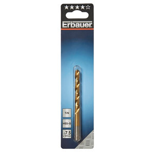 Foret en acier pour multi-matériaux tin, Diam. 7,5 x 109 mm