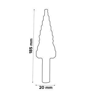 Foret conique étagé 4-20 x 185 mm - DRA80278