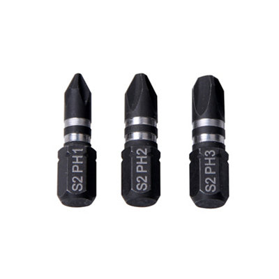 Embout de vissage torsion impact PH123 25 mm Erbauer 3 pièces
