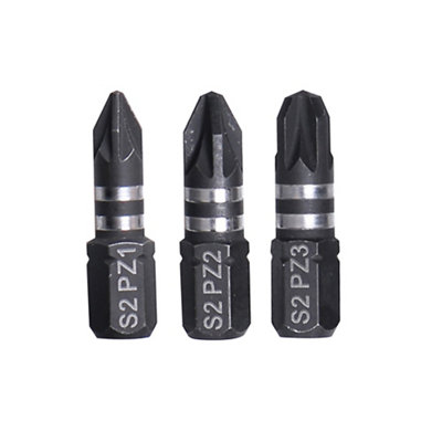 Embout de vissage torsion impact PZ123 25 mm Erbauer 3 pièces
