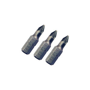 3 embouts de vissage en acier PZ1 25 mm
