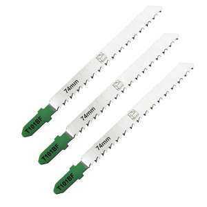Lot de 3 lames de scie sauteuse T droite L. 100 mm
