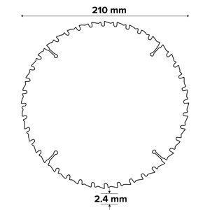 Lame scie circulaire TCT Ø210 x30/25/20/16 Moyenne - 40 dents