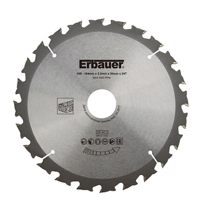 Lame de scie circulaire Bois Erbauer Ø184 x302016 coupe grossi ère 24 dents - vue 2