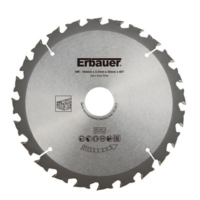 Lame scie circulaire TCT Ø184 x302016 Moyenne 40 dents - vue 1