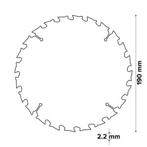 Lame de scie circulaire pour bois - Ø 190 mm x 30/25/20/16 grossière 24D TCT