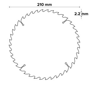 Lame de scie circulaire TCT Ø210 x30/25/20/16 Moyenne - 40 dents
