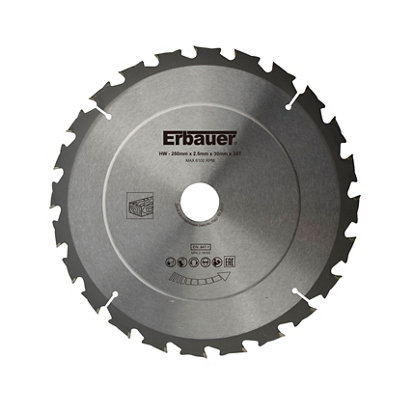 Lame de scie circulaire Bois Erbauer Ø250 x30252016 coupe grossière 24 dents - vue 2