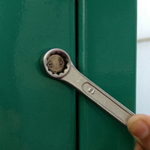 Jeu de 8 clés mixtes tête désaxée plaquée chrome