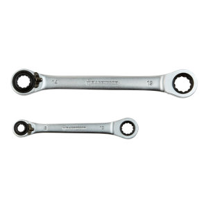 Jeu de 2 clés mixtes à cliquet - MT154