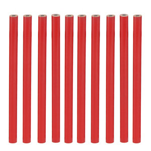 Lot de 10 crayons de menuisier en bois