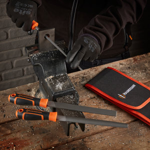 Lot de 3 limes 200 mm en acier carbone