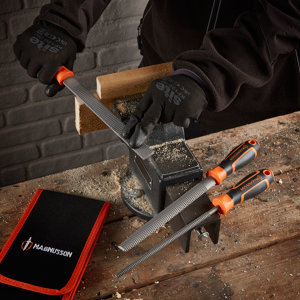 Lot de 3 râpes 200 mm en acier au carbone