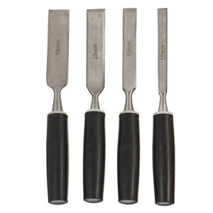 Lot de 4 ciseaux à bois - SF26 en acier carbone