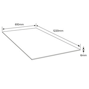 Panneau bois MDF 1 220 x 610 mm - Ép. 6 mm