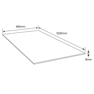 Panneau bois MDF 1 220 x 610 mm - Ép. 9 mm