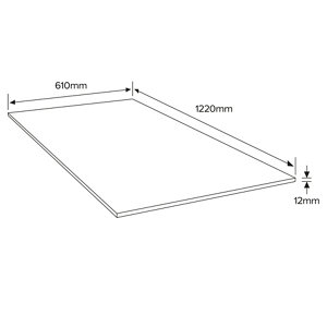 Panneau bois MDF 1 220 x 610 mm - Ép. 12 mm