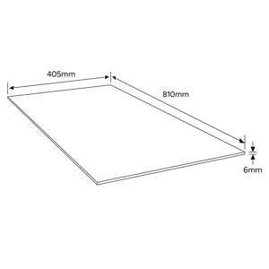 Panneau bois MDF 810 x 405 mm - Ép. 6 mm