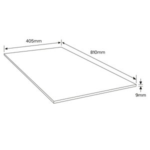 Panneau bois MDF 810 x 405 mm - Ép. 9 mm