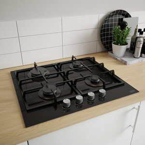 Plaque de cuisson gaz verre noir