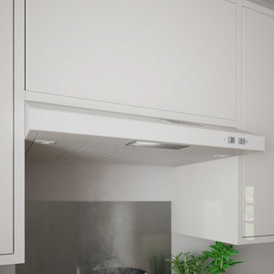 Hotte casquette blanche de cuisine - 60 cm