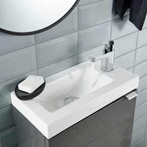 Carrelage mural "Trentie" gris - l. 10 x L. 20 cm