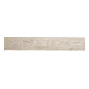 Carrelage de sol intérieur "Cotage Wood" blanc - l. 20 x L. 120 cm