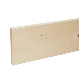 Planche rabotée 4 faces en sapin du nord section 194 x 27 mm L. 240 cm