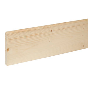 Plancher en Épicéa - L. 2,05 m x l. 14 cm x Ép. 20 mm