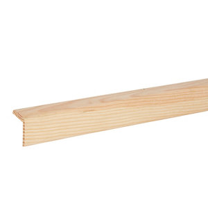Baguette d'angle en pin 2,40 m - section 45 x 45 mm