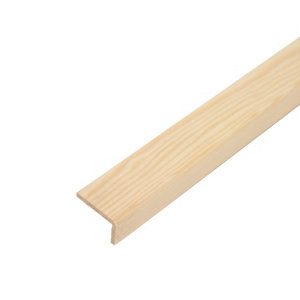 Baguette d'angle en pin 2,40 m - section 20 x 34 mm