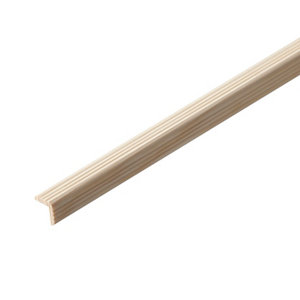 Lot de 10 baguettes d'angle en pin L. 2,40 m - section 23 x 23 mm