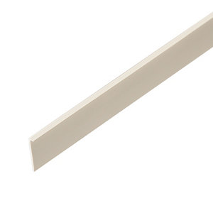 Cornière en PVC blanche 2,40 m - section 5 x 16 mm