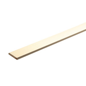 Chant plat MDF 2 arrondis satin - Blanc - L. 2,40 m - l. 30 x Ép. 6 mm