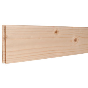 Plinthe en sapin du nord long. 2,40 m x larg. 100 mm x ép. 10 mm