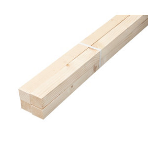 Botte de 4 tasseaux en sapin brut long. 2,40 m - Section 38 x 32 mm
